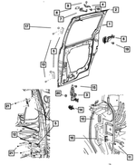 5109453AC - Doors, Door Mirrors and Related Parts: Sliding Door Bumper, Left for Mopar Image