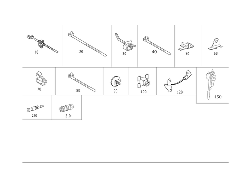 Loom Ties, Cable Mounting Parts and Grommets for 2005 Mercedes-Benz SL500 #0