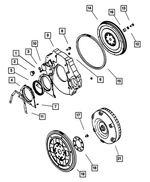 4856021 - Engine 5.9L Six Cylinder (Diesel): Rear Cover Gasket for Dodge: Ram 2500, Ram 3500 Image