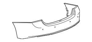 thumbnail image 2 of Rear Bumper Cover For 2016-2018 Chevy Malibu W/ Park Assist Sensors – Primered Black 2 of 6
