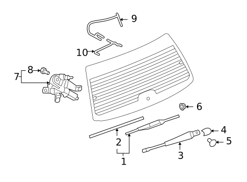 Wiper & Washer Components for 2008 Saturn Vue #1
