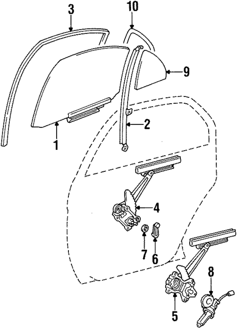 Rear Door for 1996 Toyota Corolla #0