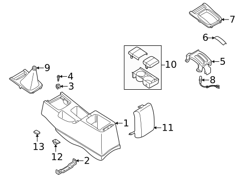 Center Console for 1998 Nissan Altima #0