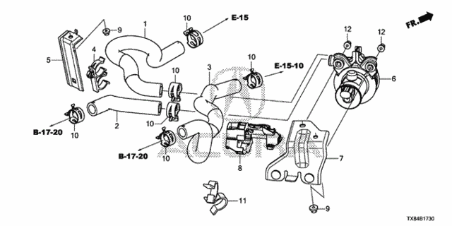 Water Pump - Water Hose for 2013 Acura ILX #0