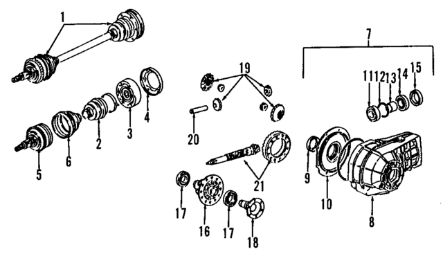 99334903805 - Front Drive Axle: Axle Assembly for Porsche Image