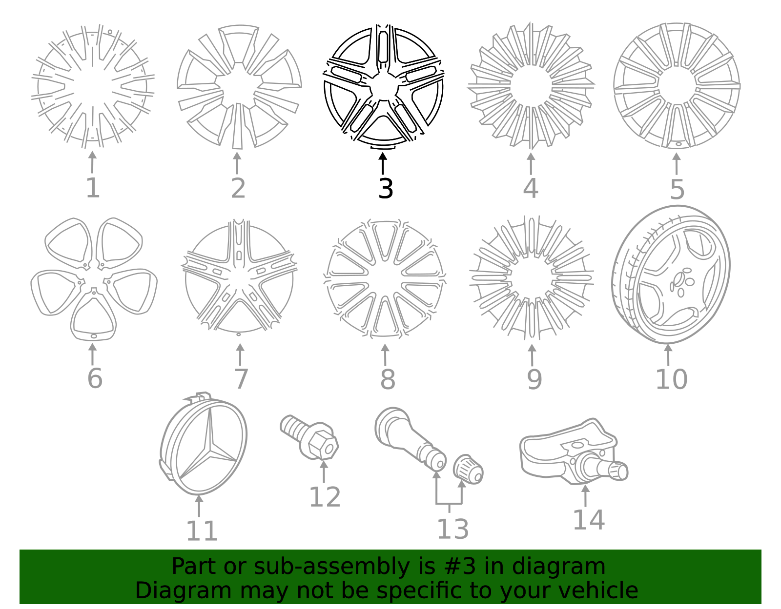 Genuine OEM Wheel AMG 5-Twin-Spoke 48.3 Cm (19 Inch) | 222-401-00-00-64 ...
