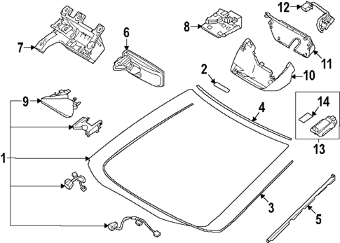 Glass - Windshield for 2025 Toyota Land Cruiser #0