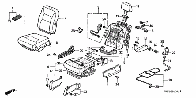 Front Seat (Side Airbag) (R.) for 2004 Honda Odyssey #0