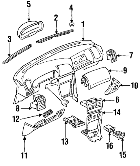 Instrument Panel for 1996 Mitsubishi Galant #0