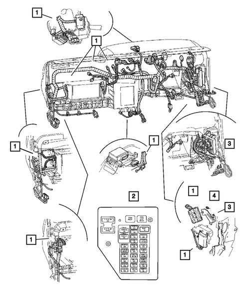 Wiring-Instrument Panel for 2003 Dodge Durango #0