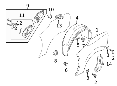 Quarter Panel & Components for 2001 BMW Z3 #0