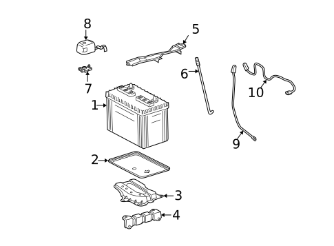 Battery & Related Components for 2007 Pontiac Vibe #0