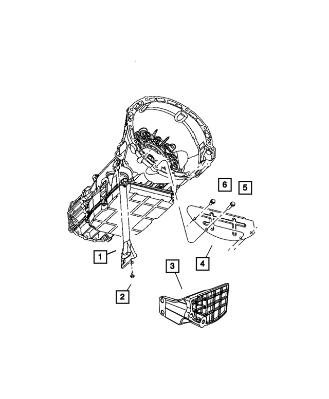 53013915AA - Automatic Transmission 5 Speed [DGJ/DJU]: Heat Shield for Mopar Image