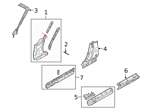 Exterior Trim - Pillars for 2005 Nissan 350Z #1