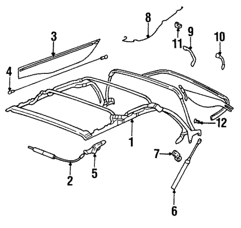 Frame & Components for 1996 Volkswagen Cabrio #0