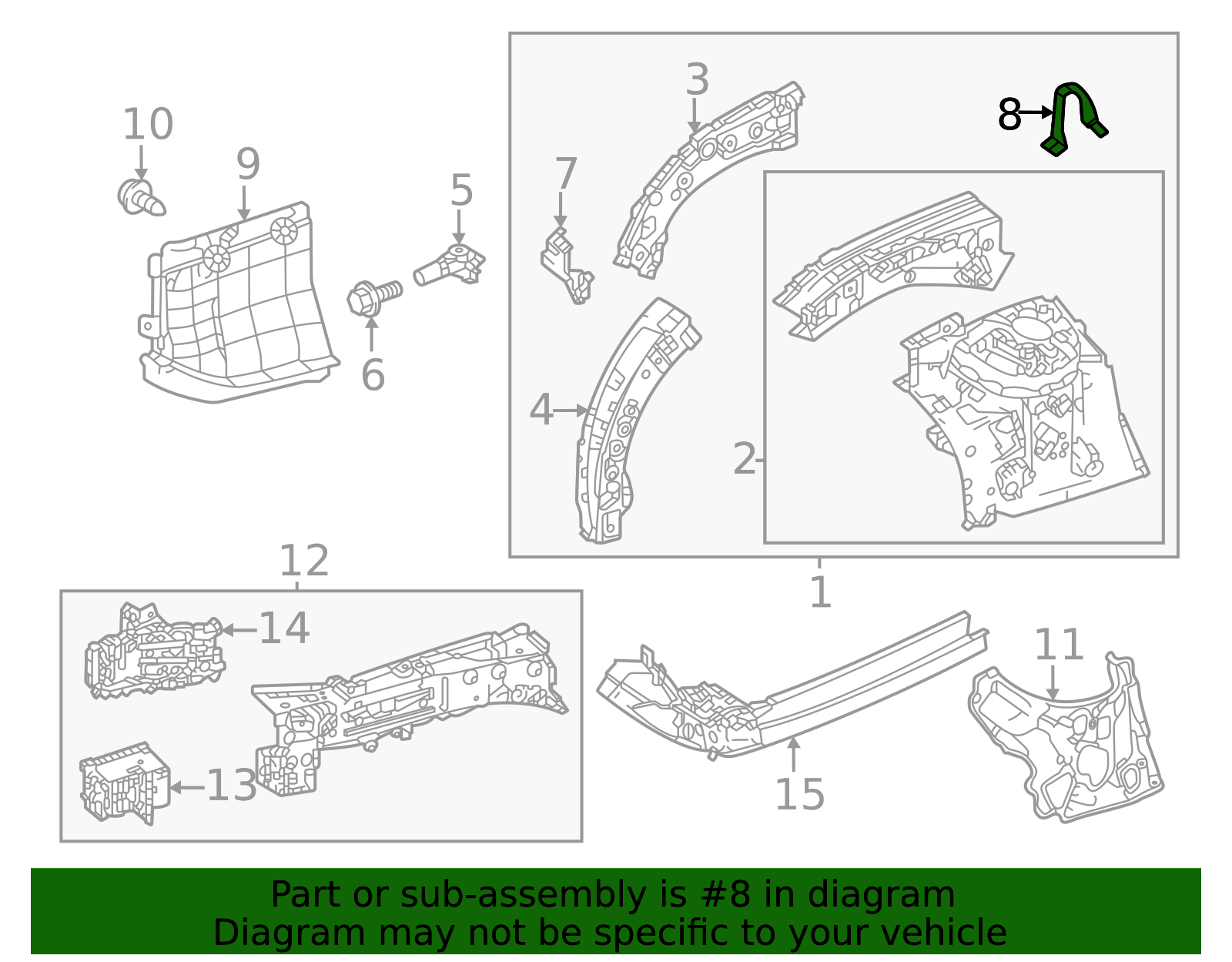 2024-2025 Lexus Fender Apron Extension Bracket 53747-0E100 | OEM Parts ...