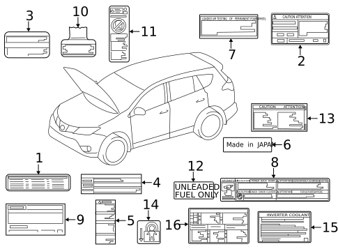 Labels for 2016 Toyota RAV4 #0