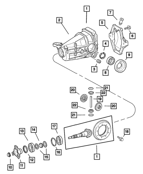 Differential and Housing for 2007 Chrysler Crossfire #0