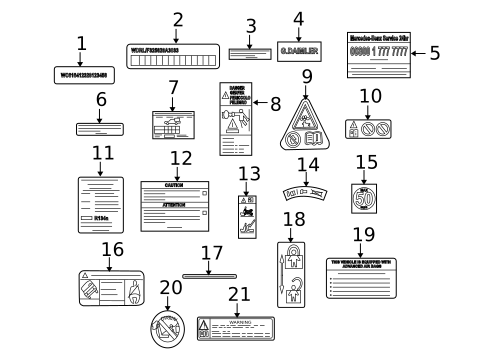 Information Labels for 2010 Mercedes-Benz ML450 #0