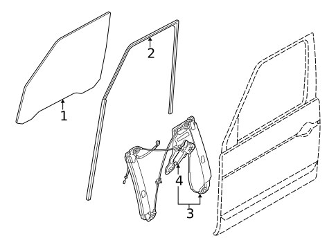 Glass - Front Door for 2010 Land Rover Range Rover #0