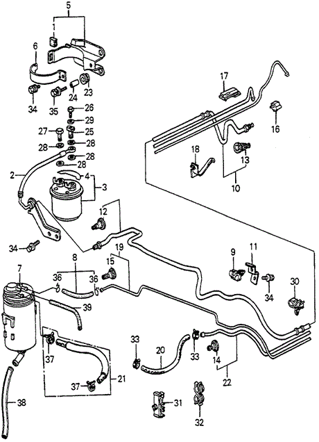 Canister - Fuel Pipe (PGM-FI) for 1985 Honda Accord #0