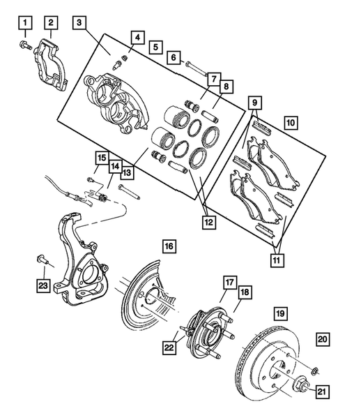 Front Brakes for 2005 Dodge Ram 1500 #0