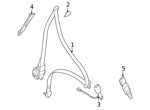 Seat Belt for 2010 Mitsubishi Endeavor #1