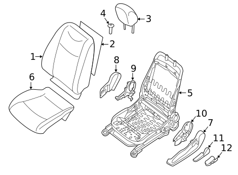 Driver Seat Components for 2013 Nissan LEAF #0
