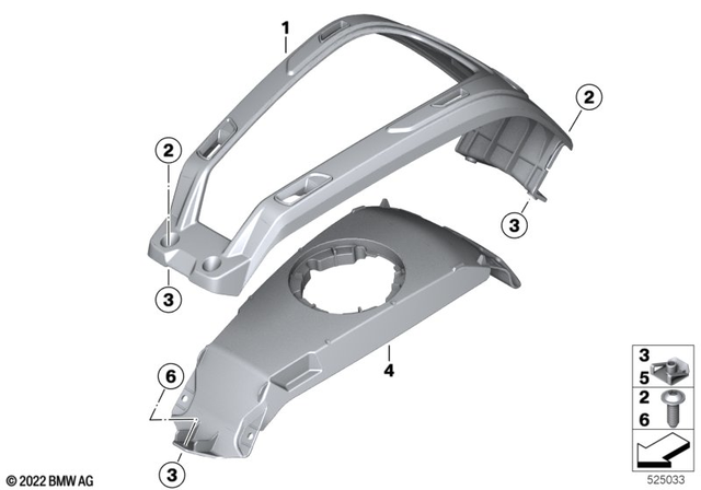 46637681150 - Frame and Mounting Parts: Luggage Railing -  for BMW-Motorrad Image image
