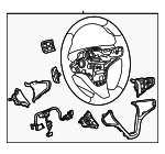 39146267 - : Black Steering Wheel for Chevrolet: Cruze Image