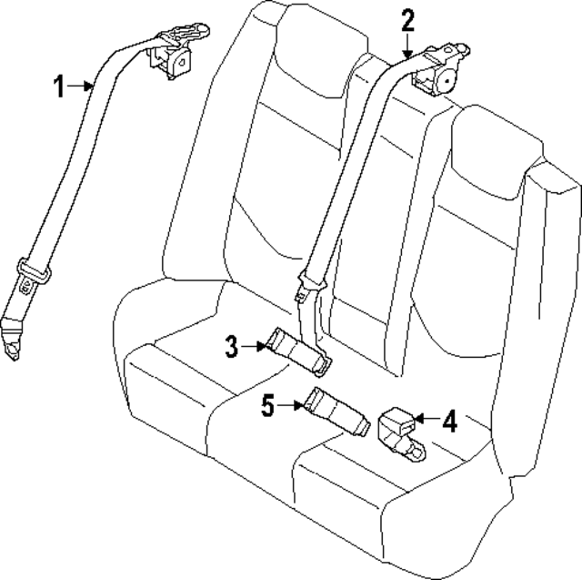 89880KL500YGU - : Lap &amp; Shoulder Belt for Hyundai Image