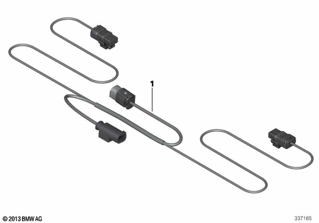 61128356909 - : Wiring Harness F.Led Auxiliary Headlight for BMW-Motorrad Image