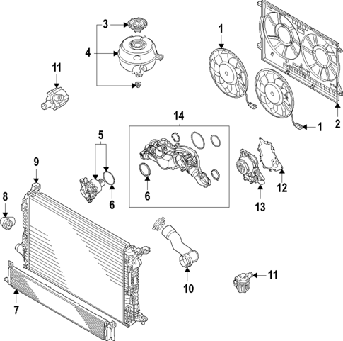 Cooling System for 2021 Audi A6 allroad #3