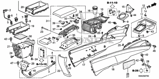 Console for 2010 Honda Civic #0