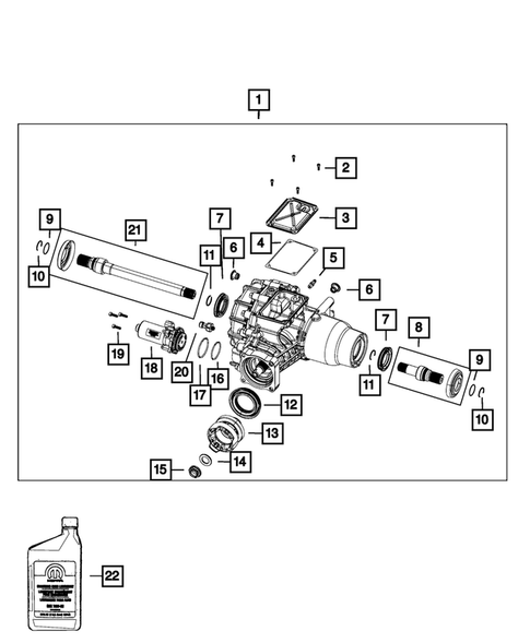 Rear Axle; Housing, Differential and Vent for 2016 Chrysler 200 #0