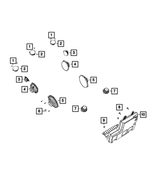 6512499AA - Electrical: Screw, Left Rear for Dodge: Charger Daytona, Durango | Jeep: Cherokee, Grand Cherokee, Grand Cherokee L, Grand Wagoneer, Wagoneer, Wagoneer S | Ram: 1500 Image