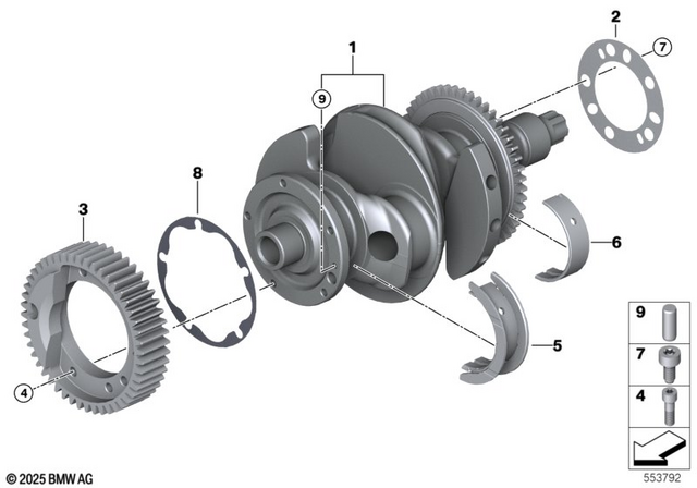 7129909886 - Engine: Isa Screw - M6X20-12.9-phr for BMW-Motorrad Image