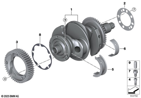Crankshaft with Bearing for 2025 BMW-Motorrad R 1300 RT #0