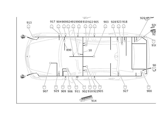 2125401635 - : Wiring Harness for Mercedes-Benz Image