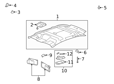 Interior Trim - Roof for 2007 Lincoln MKX #0