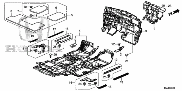 Floor Mat (1) for 2012 Honda CR-V #0