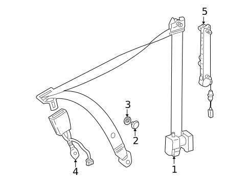 Seat Belt for 2003 Mercedes-Benz S 600 #1