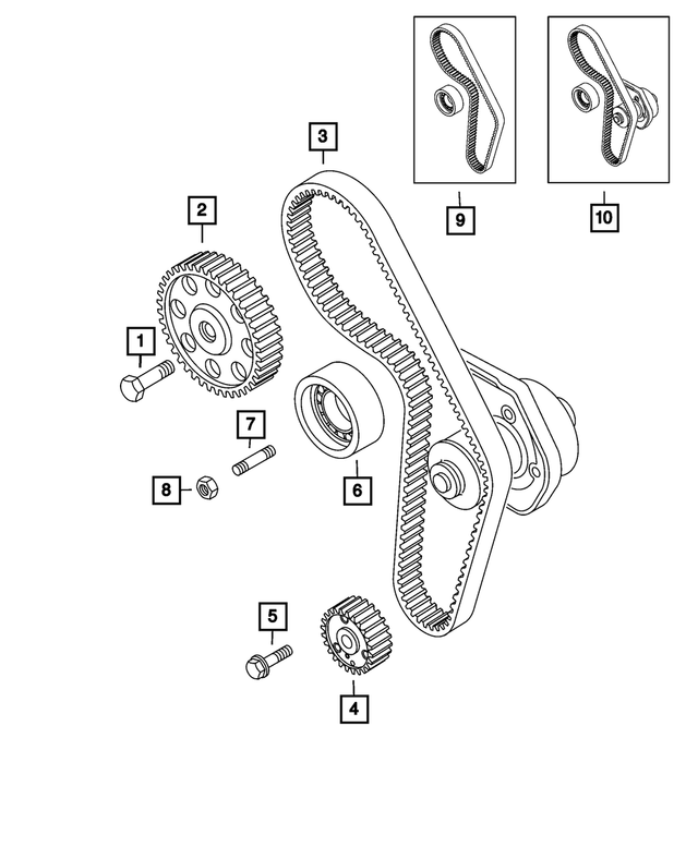 « 6509652AA – 1.4L Turbo; Engine : Hexagonal Ecrou, Montage pour Mopar Image »