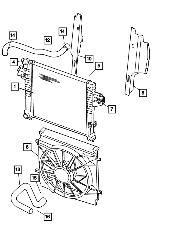 52080123AC - Cooling: Engine Cooling Radiator for Jeep: Liberty Image