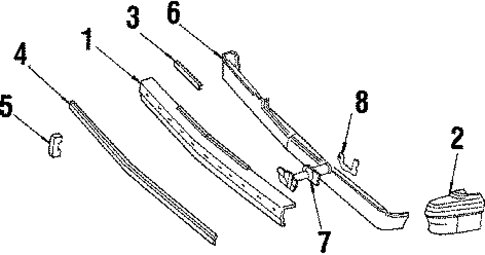 Front Bumper for 1987 Chevrolet Cavalier #1