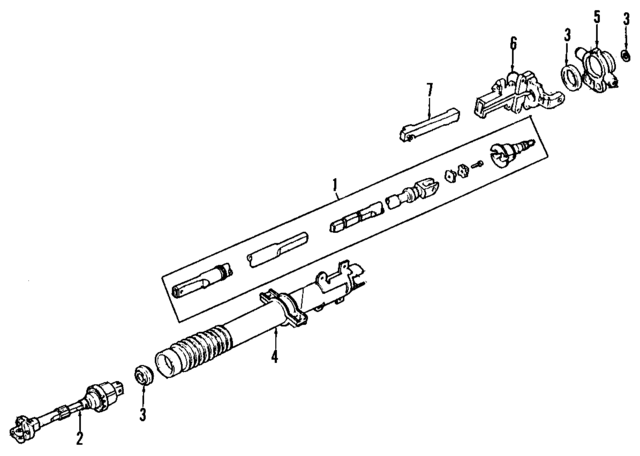 E6TZ3524B - Steering: Shaft for Ford: Bronco II, Ranger Image
