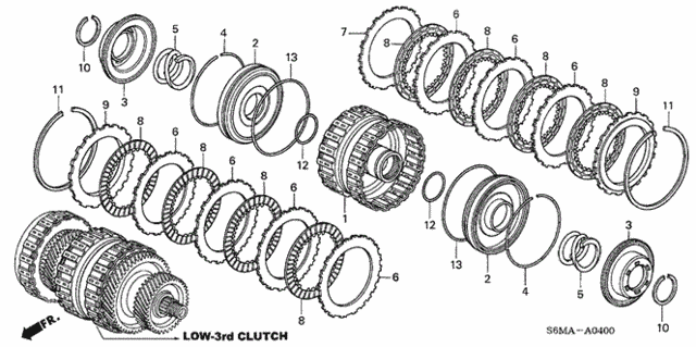 AT Clutch (Low-Third) for 2006 Acura RSX #0