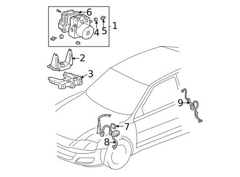 ABS Components for 2003 Toyota Avalon #1