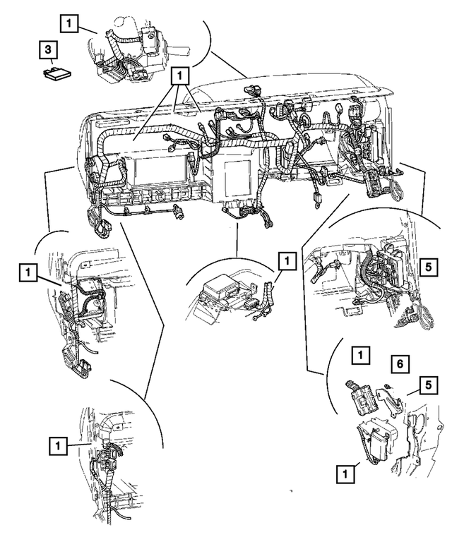 « 56049183AB –  : Panneau D`instruments Cablage pour Mopar Image »