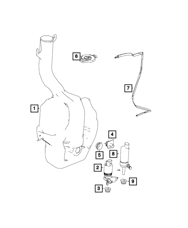 68028585AA - Electrical: Washer Reservoir Grommet for Mopar Image
